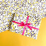 Fun Smiley Face Mistletoe Christmas Gift Wrap, thumbnail 3 of 4