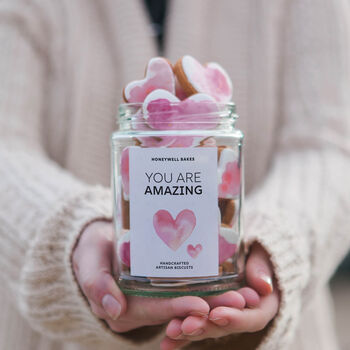 Jar Of Iced Heart Biscuits, 5 of 8