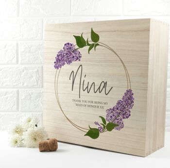 Personalised Floral Wedding Keepsake Box, 12 of 12