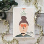Tis The Season Mistletoe Christmas Card For Her, thumbnail 1 of 5