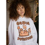 Couch Potatoes Women's Slogan Hoodie, thumbnail 4 of 5