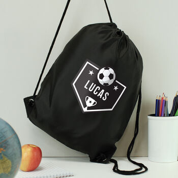 Personalised Football Black Kit Bag, 2 of 9