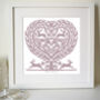 Personalised March Hares Tree Heart Print, thumbnail 4 of 5