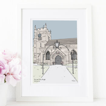 Hand Drawn Wedding Venue Portrait Illustration, 2 of 12