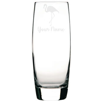 Personalised Flamingo Engraved Glass, 3 of 5