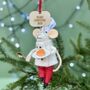 Personalised Felt Waffle Chef Christmas Decoration, thumbnail 1 of 3