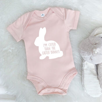 I'm Cuter Than The Easter Bunny Easter Babygrow, 2 of 7