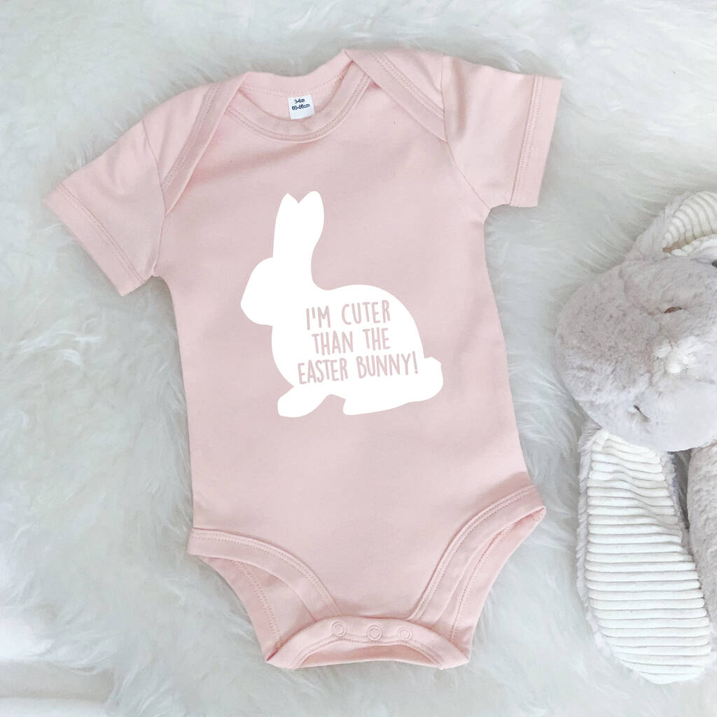 I'm Cuter Than The Easter Bunny Easter Babygrow By Lovetree Design