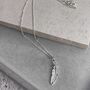Sterling Silver Silver Feather Necklace, thumbnail 11 of 12