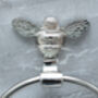 Brass Bee Bathroom Towel Ring With Bee, thumbnail 3 of 6