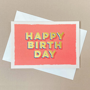 Eight Colour Block 3D Happy Birthday Card Box Set, 3 of 10