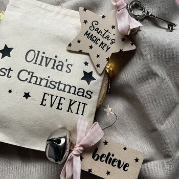 Personalised Wooden Baby's First Christmas Eve Kit, 4 of 5
