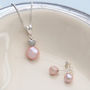 Pink Pearl Pendant With 6mm Stud Set, thumbnail 3 of 11