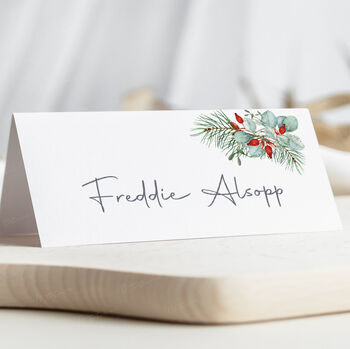 Festive Wedding Guest Place Cards, 4 of 6