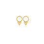 18ct Gold Vermeil Circle Studs With V Ball Chain Fringe, thumbnail 2 of 4