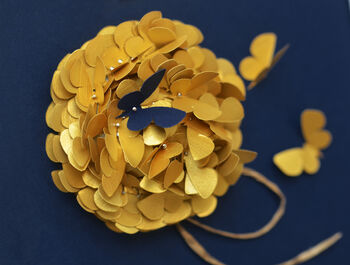 Handmade 3D Gold Butterfly Flower Memorial Picture, 4 of 5