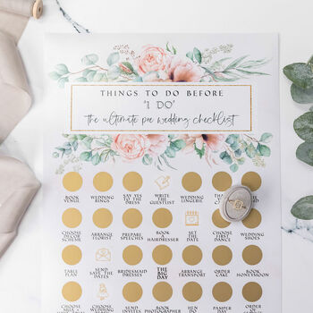 Wedding Planning Scratch Poster | Pink Roses, 5 of 6