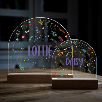 Personalised Wildflower LED Night Light For Children, 6 of 7