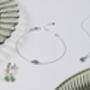 Emerald And Sterling Silver Gemstone Bracelet, thumbnail 3 of 5