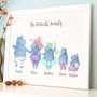 Personalised Hippo Family Art, thumbnail 4 of 7