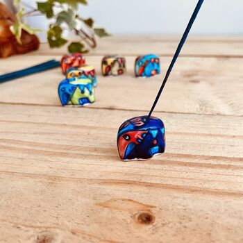 Hand Painted Ceramic Elephant Incense Stick Holder, 8 of 9