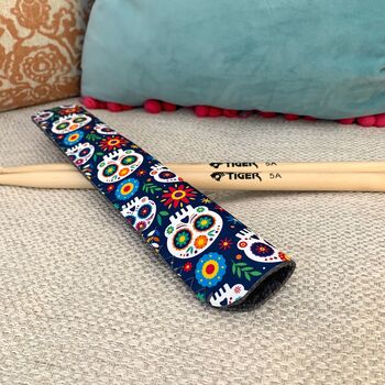 Drum Stick Holder Mexican Skulls And Flowers, 5 of 5