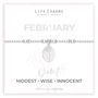 February Birth Flower Silver Plated Beaded Charm Bracelet, thumbnail 3 of 3
