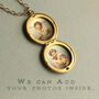 Gold Scottish Thistle Locket Necklace With Photos, thumbnail 2 of 10