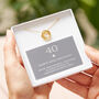 Gold Plated 40th Birthday Rings Necklace, thumbnail 1 of 5