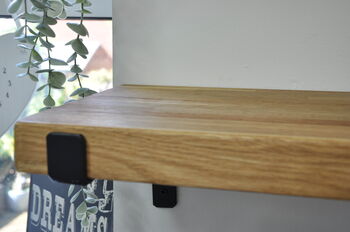 Handcrafted Oak And Steel Shelves, 5 of 10