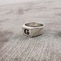Personalised Initial Silver Signet Ring, thumbnail 5 of 11