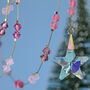 Pink And Reds Christmas Garland, Crystal Beaded, thumbnail 7 of 7