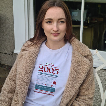 Personalised 21st Birthday Gift 2005 T Shirt, 2 of 9