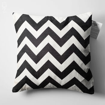 Black And White Zig Zag Soft Pillow Cover, 5 of 7