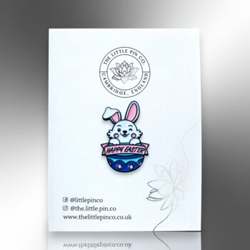 Happy Easter Bunny Egg Enamel Pin, 4 of 8