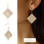 Geometric Diamond Shaped Earrings | Four Colours Available, thumbnail 2 of 7