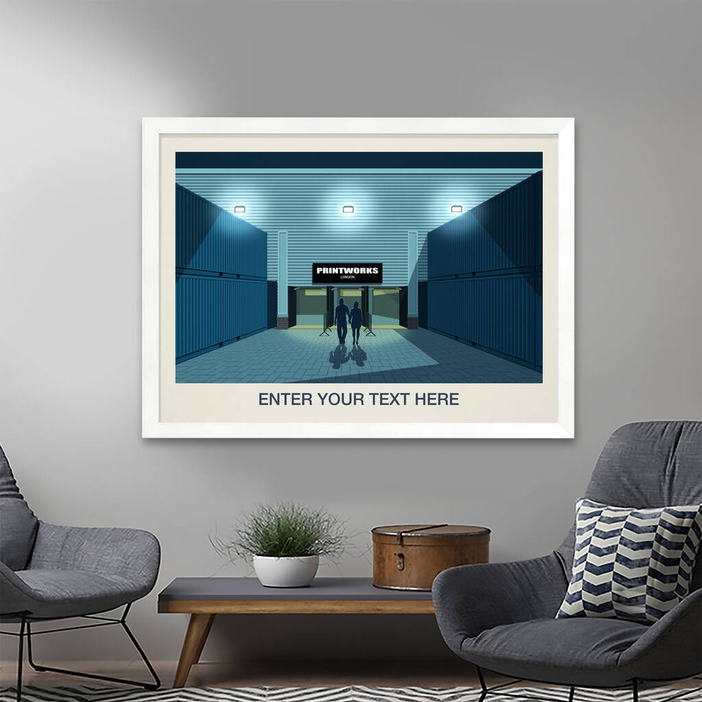 Personalised Printworks Nightclub Poster By Steve Ash illustration