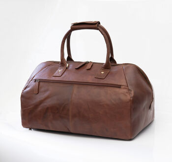 Woman's Small Leather Travel Holdall Bag, 11 of 12
