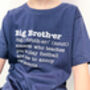 Big Brother And Little Brother Definition T Shirt Set, thumbnail 2 of 5