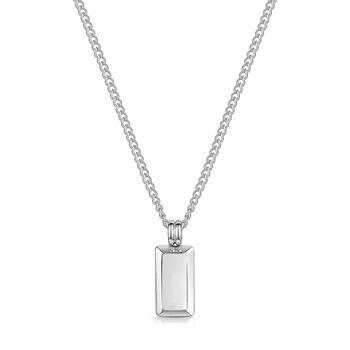 Small Ingot Men's Necklace Stainless Steel, 2 of 7