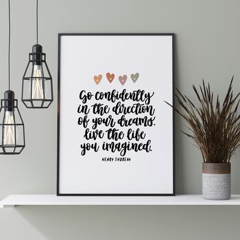 Go Confidently In The Direction Of Your Dreams Print, 4 of 6