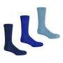 Three Pack Essential Men's Socks Azure, thumbnail 2 of 7