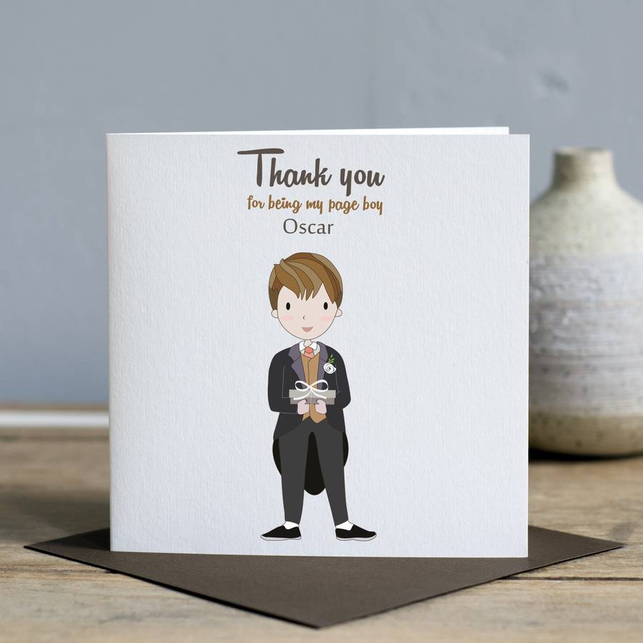Thank You Page Boy Card