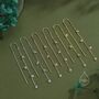 Sterling Silver Cz Cascade Drop U Threader Earrings, thumbnail 5 of 11