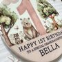 1st Or Any Age Birthday Detachable Keepsake Card Pink Woodland, thumbnail 4 of 4