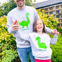 Personalised Daddy Dinosaur Jumper Set, thumbnail 1 of 4