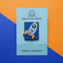 Rocket Cat Cat Pin Badge Astronaut Cat Enamel Pin Badge, thumbnail 1 of 2