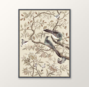 Vintage Style Bird And Floral Chinoiserie Print, 5 of 5
