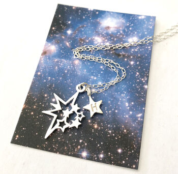 Sterling Silver Shooting Star Necklace, 2 of 9