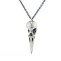 Oxidised Bird Skull Necklace, thumbnail 1 of 4